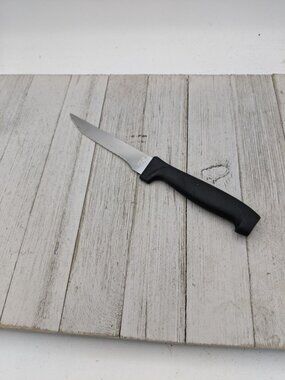 Black Handle Stainless Steak Knife Serrated 4 3/4" Blade 9 1/2" Total